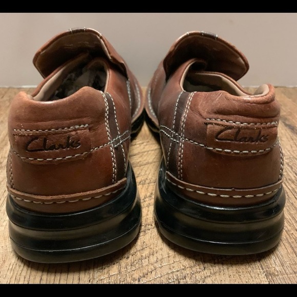 CLARKS ESCALADE STEP Sienna Brown LightweightLeather Flexible Soles 10 1/2 M - Picture 3 of 5